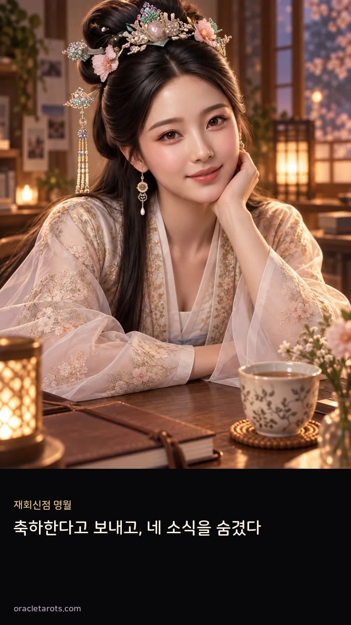 축하한다고 보내고, 네 소식을 숨겼다